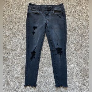American Eagle black super low Jegging